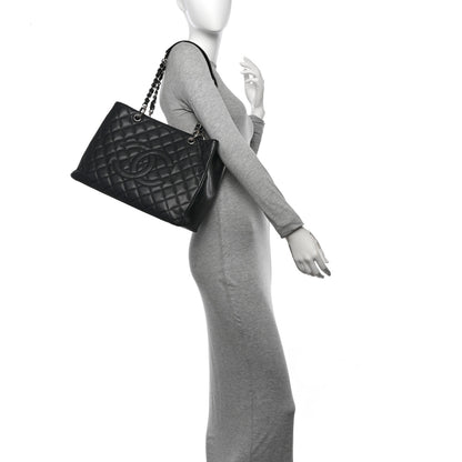 Chanel Caviar Quilted Grand Shopping Tote GST Black 2 of 13