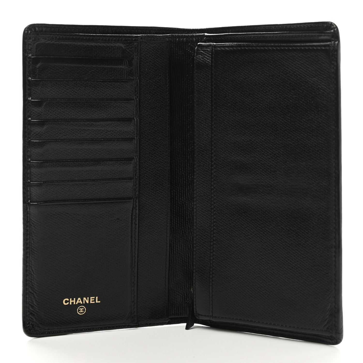 Chanel Grained Calfskin CC Button Yen Wallet Black 5 of 9