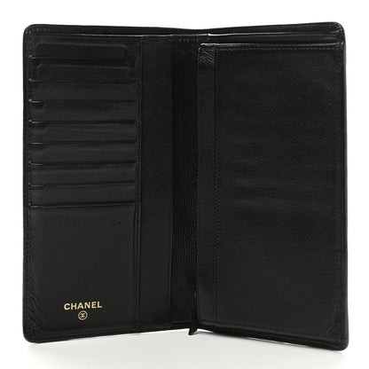 Chanel Grained Calfskin CC Button Yen Wallet Black 5 of 9