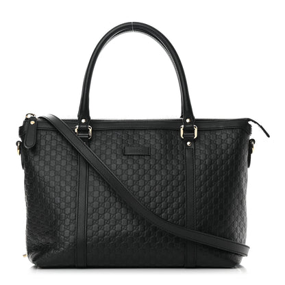 Gucci Soft Microguccissima Small Zippered Satchel Black 1 of 10