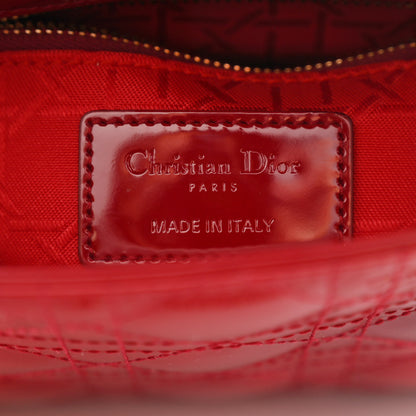 Christian Dior Patent Cannage Mini Lady Dior Red 6 of 10