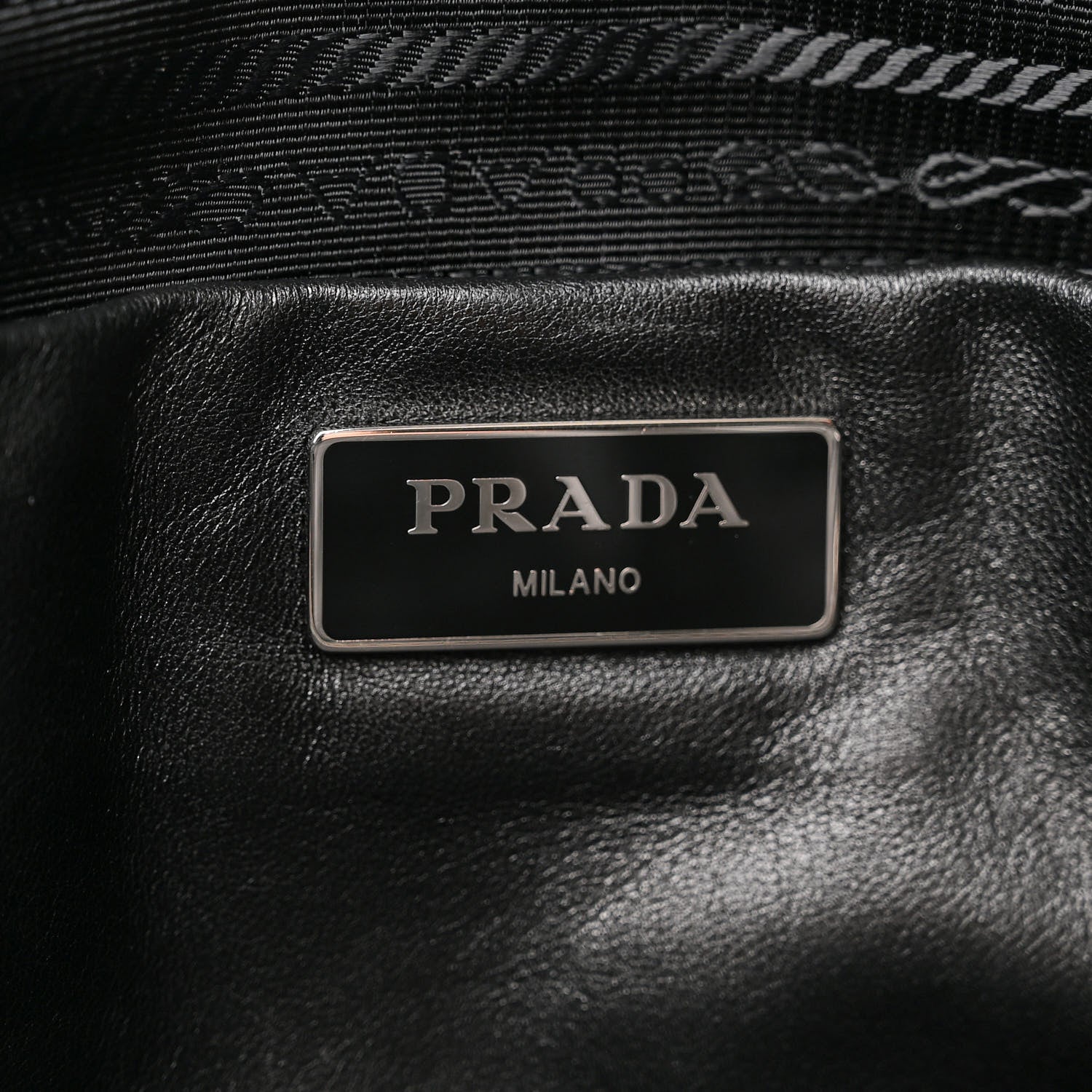 Prada Nylon Tessuto Bow Logo Tote Black 6 of 11