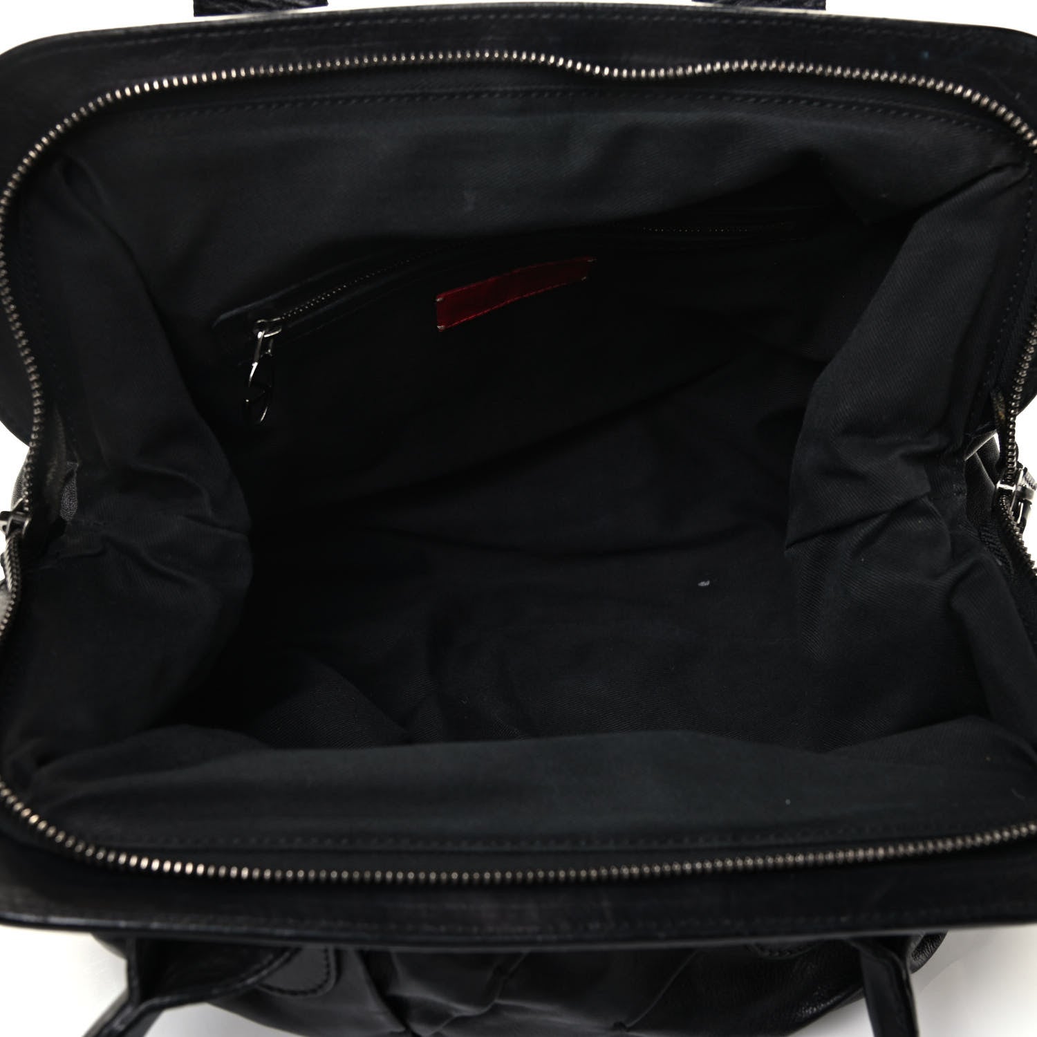 Valentino Garavani Lambskin Pleated Frame Tote Black 5 of 5