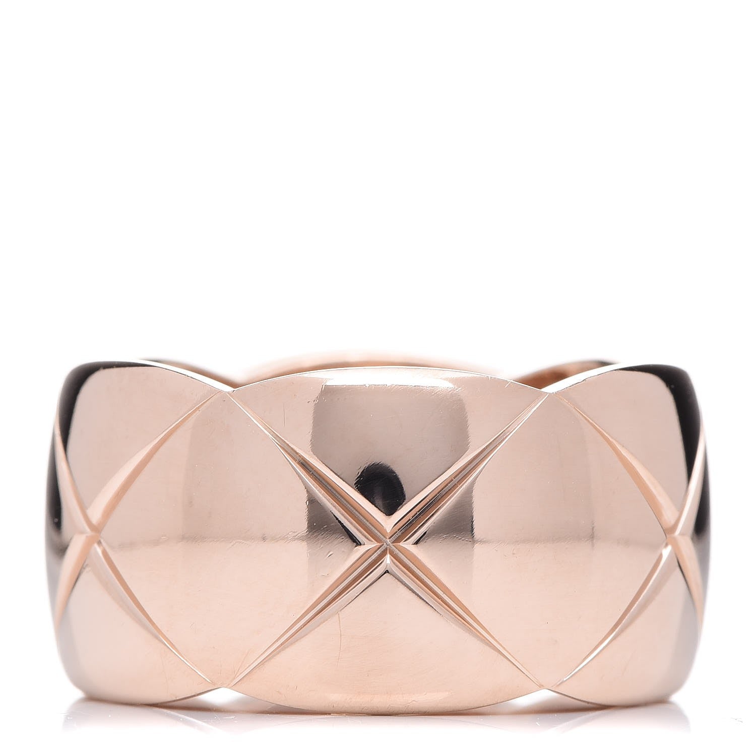 Chanel 18K Beige Gold Large Coco Crush Ring 53 6.25 1 of 7