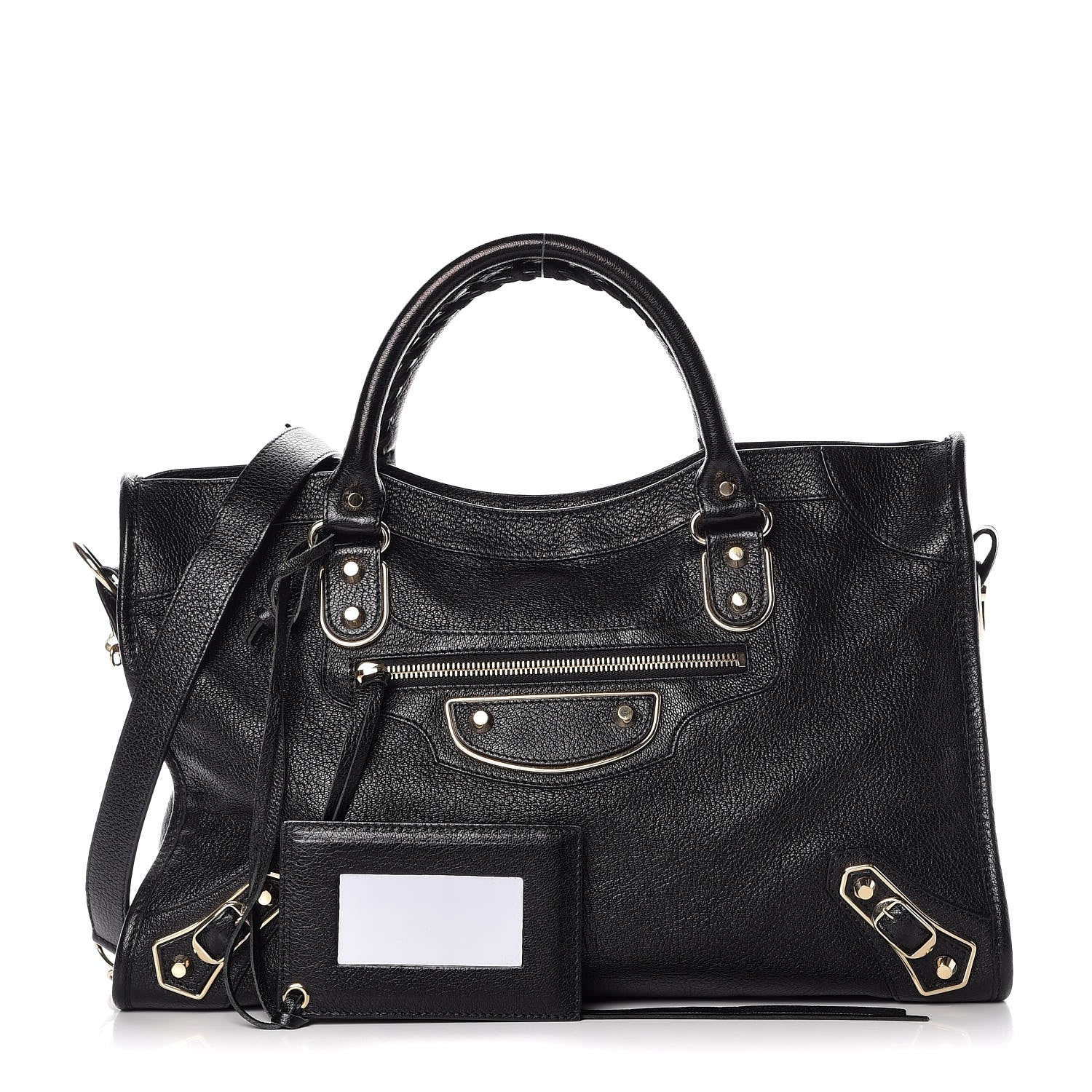 Balenciaga Chevre Gold Metallic Edge Hardware City Black 1 of 9