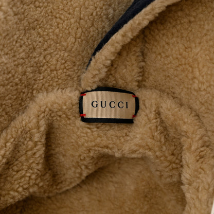 Gucci GUCC Wool Shearling Hat S Blue Beige 8 of 9