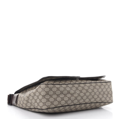 Gucci GG Plus Monogram Large Interlocking G Flap Messenger Bag Beige Dark Brown 4 of 7