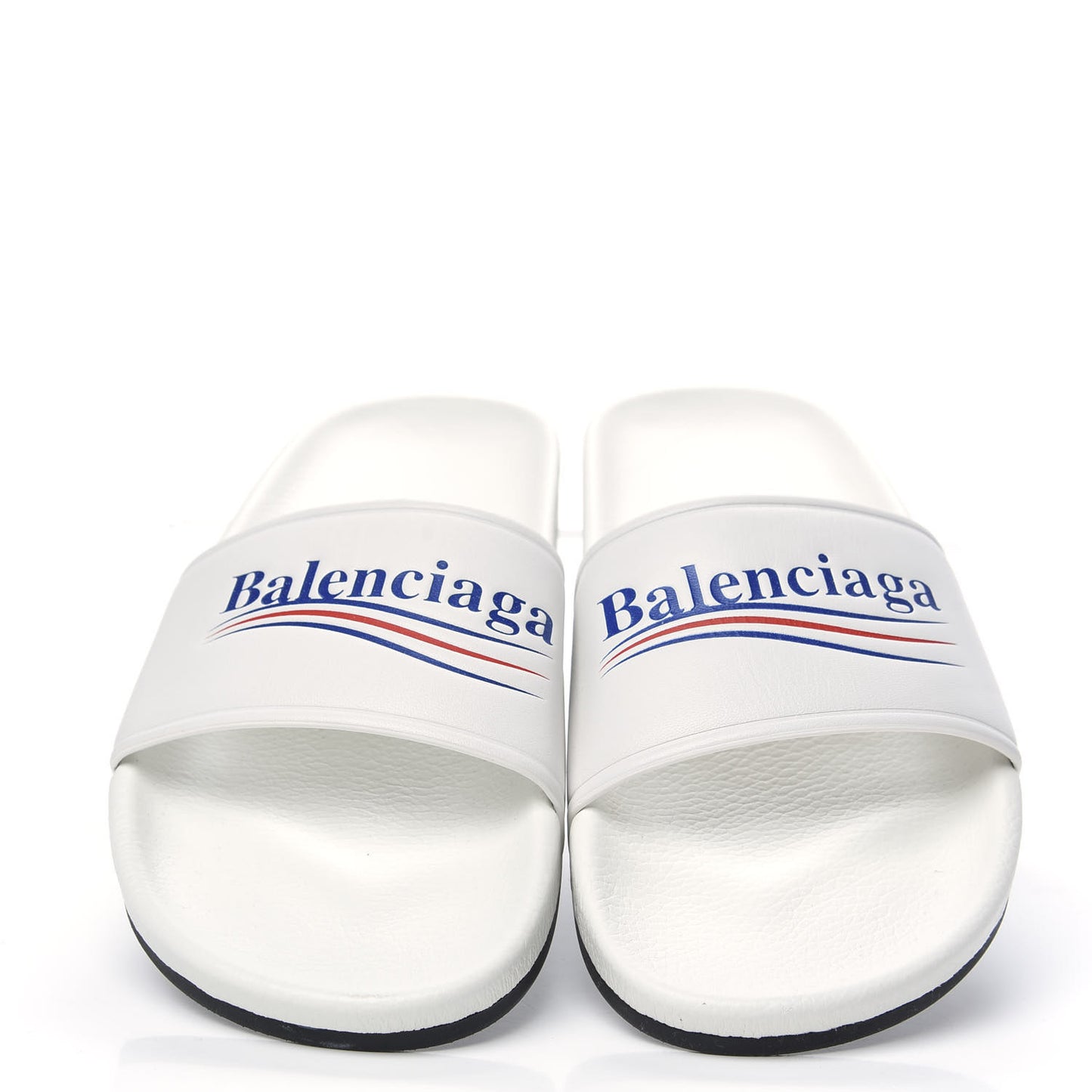 Nappa Political Campaign Logo Womens Pool Slide Sandals 39 White