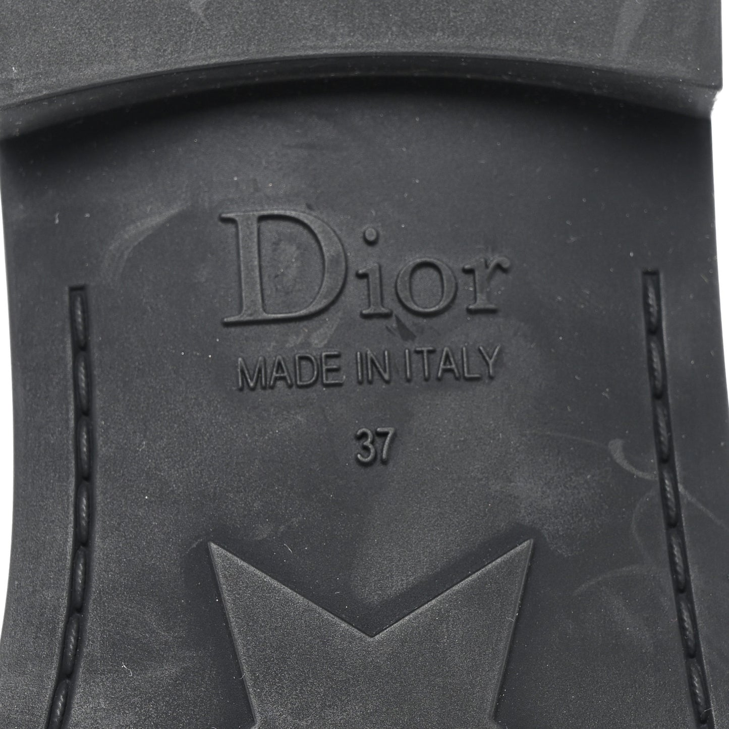Calfskin Cannage Dio(r)evolution Slide Sandals 37 Black
