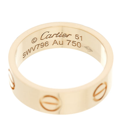 Cartier 18K Yellow Gold 5.5mm LOVE Ring 51 5.75 4 of 5
