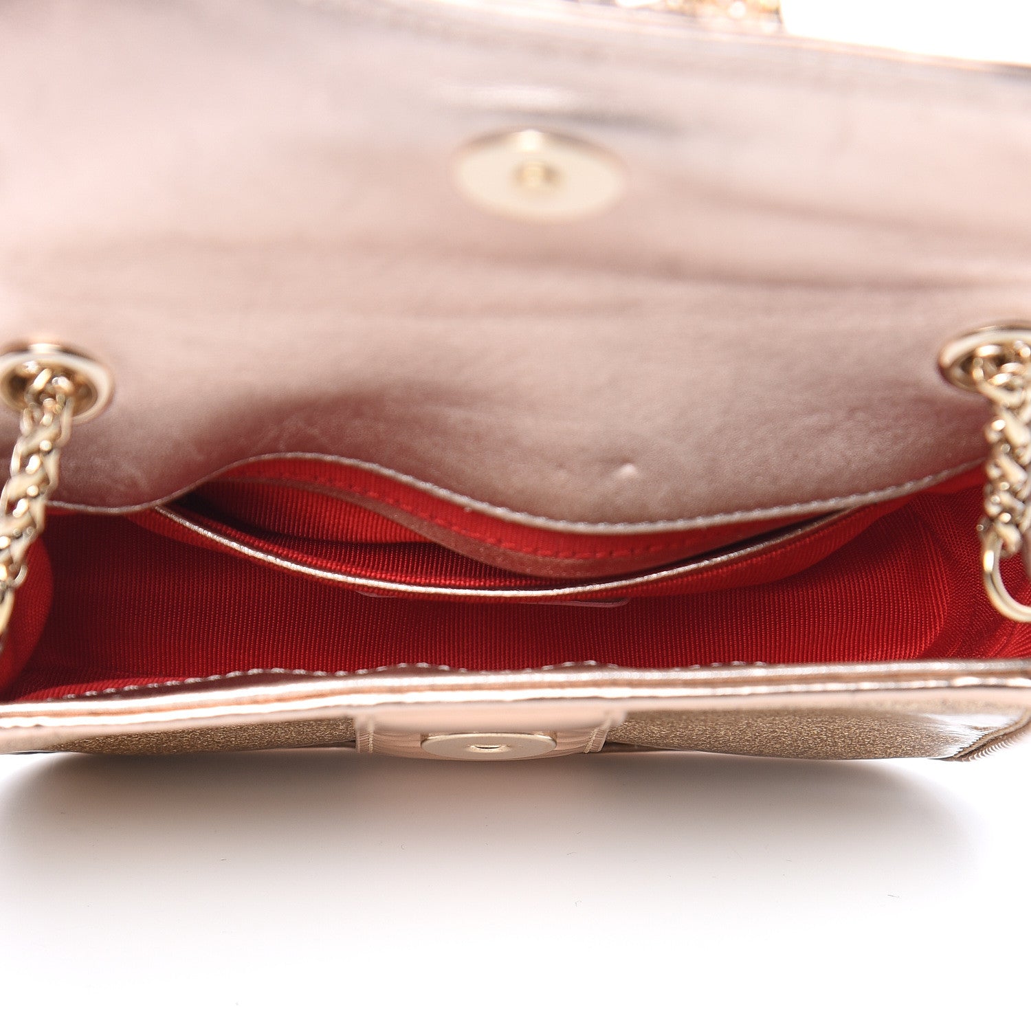 Christian Louboutin Mini Glitter PVC Specchio Sweety Charity Crossbody Bag Nude 5 of 12