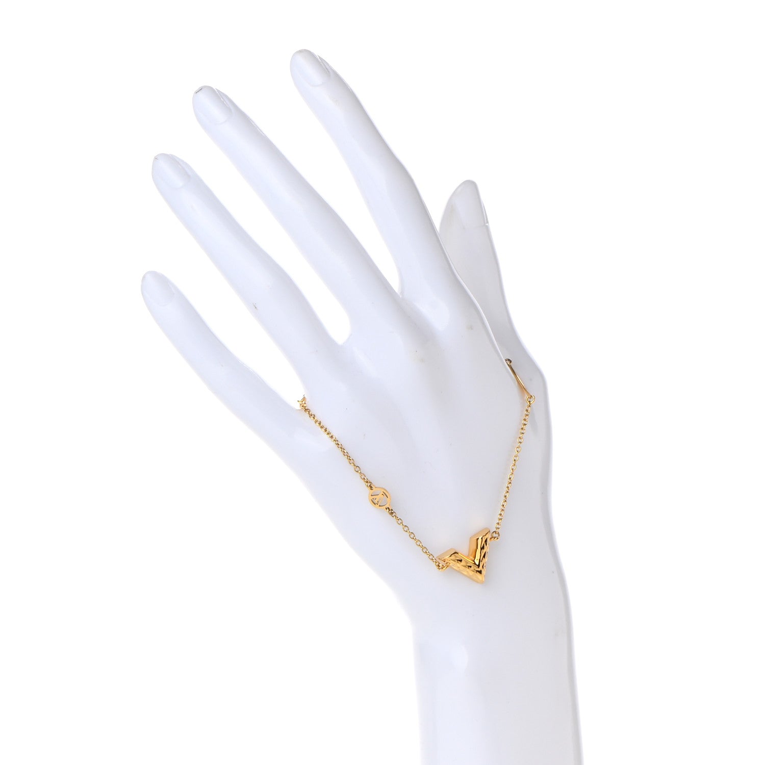 Louis Vuitton Essential V Guilloche Bracelet Gold 2 of 5