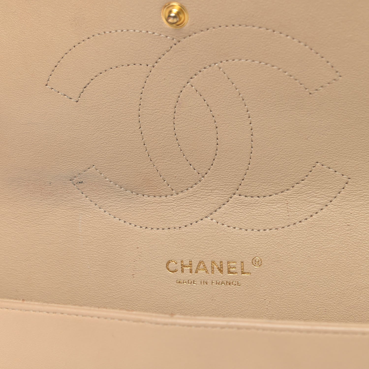 Chanel Lambskin Quilted Jumbo Double Flap Beige 5 of 6