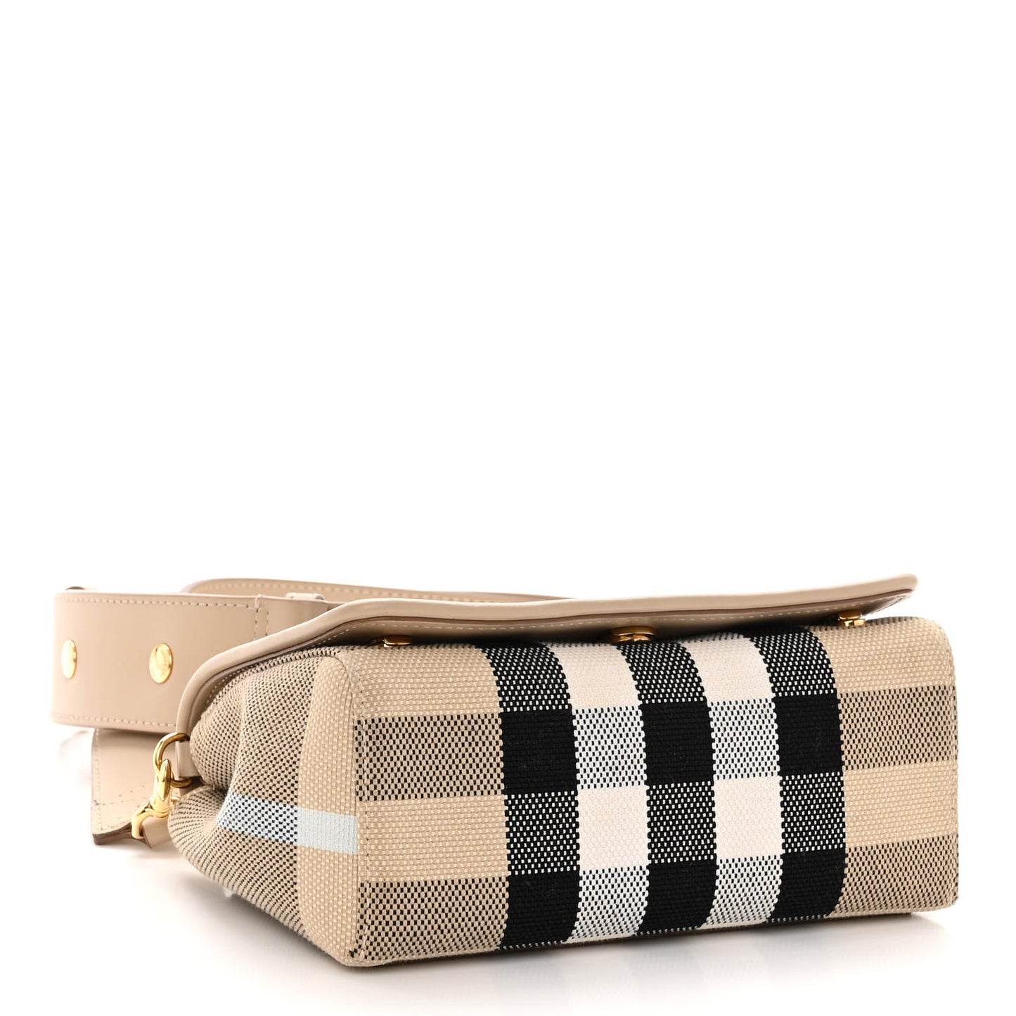Canvas Check Hackberry Crossbody Bag Soft Fawn