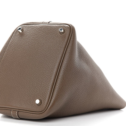 Hermes Taurillon Clemence Picotin Lock 18 PM Etoupe 9 of 9