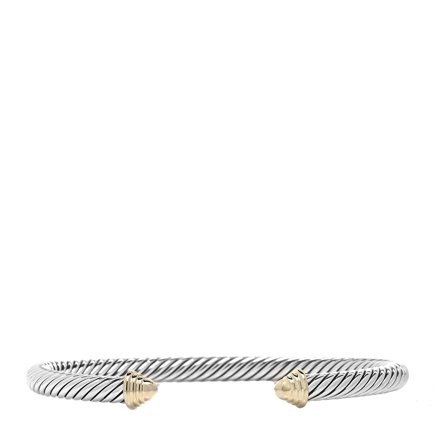 Sterling Silver 14K Yellow Gold 5mm Cable Classics Bracelet