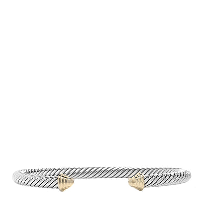 David Yurman Sterling Silver 14K Yellow Gold 5mm Cable Classics Bracelet 1 of 4