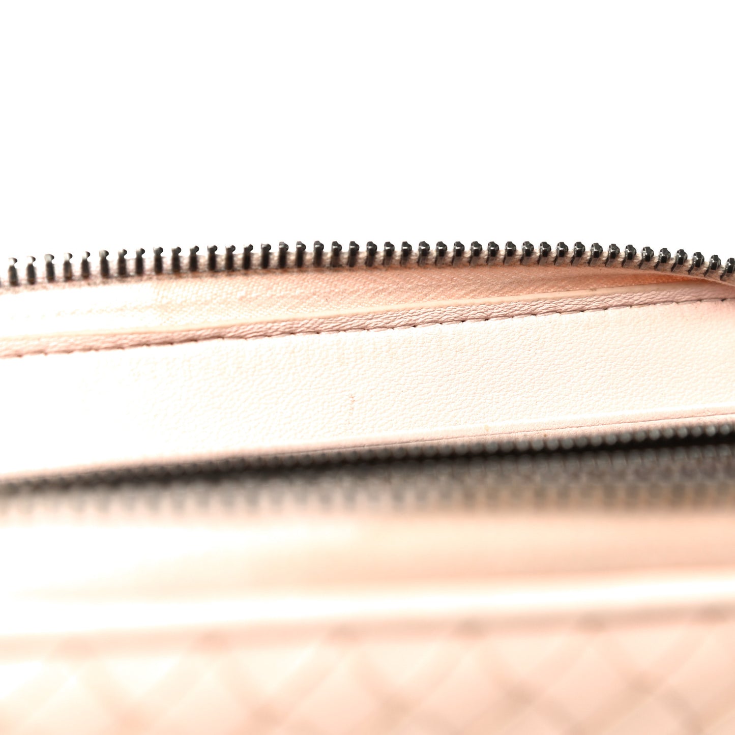 Nappa Intrecciato Zip Around Wallet Petale