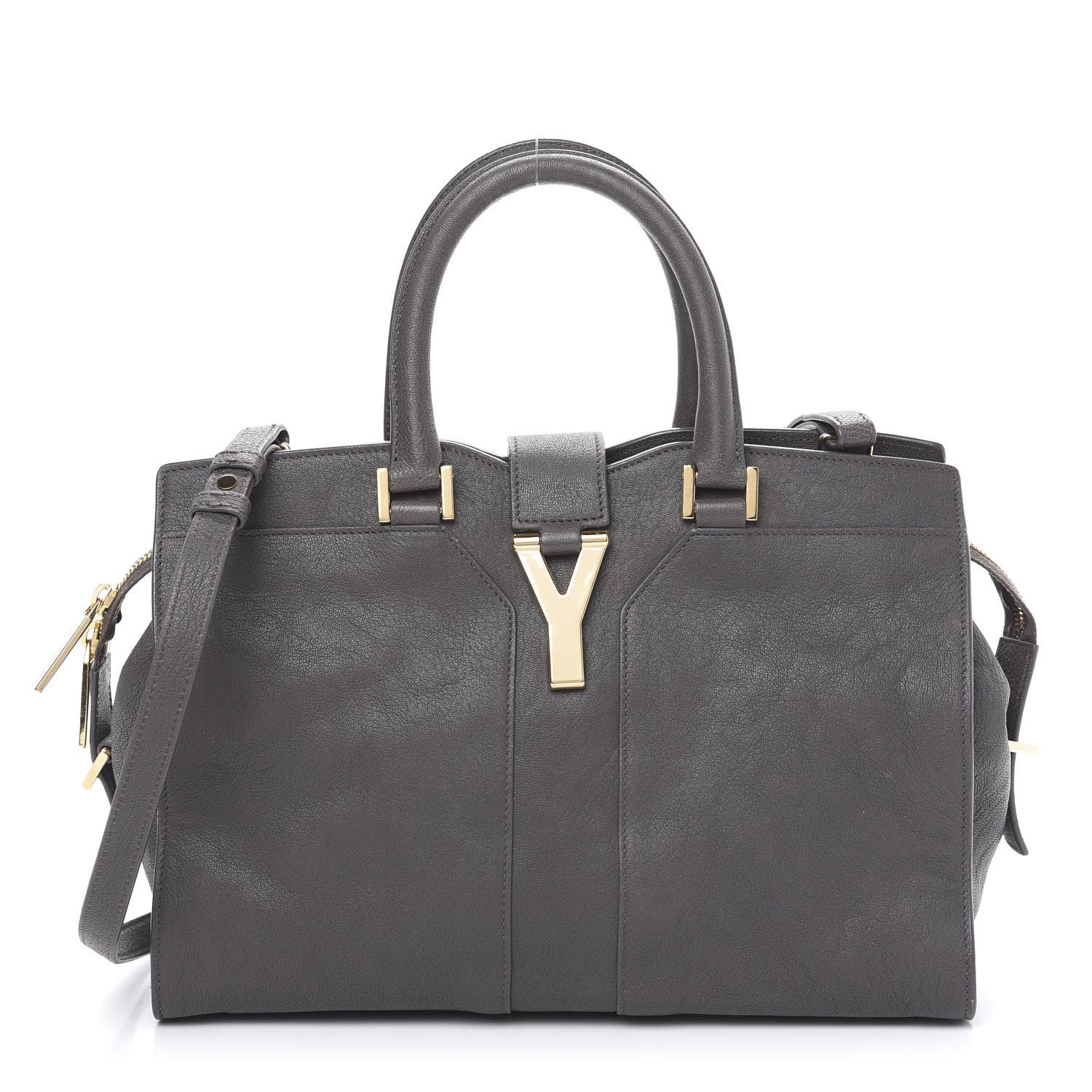 Saint Laurent Sheepskin Medium Cabas ChYc Grey 1 of 14