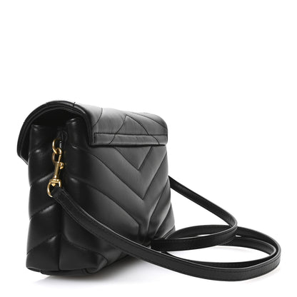 Saint Laurent Calfskin Y Quilted Monogram Toy Loulou Crossbody Bag Black 3 of 11