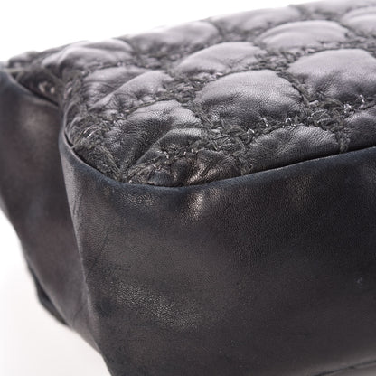 Chanel Lambskin Tweed Double Stitch Flap Black 18 of 21