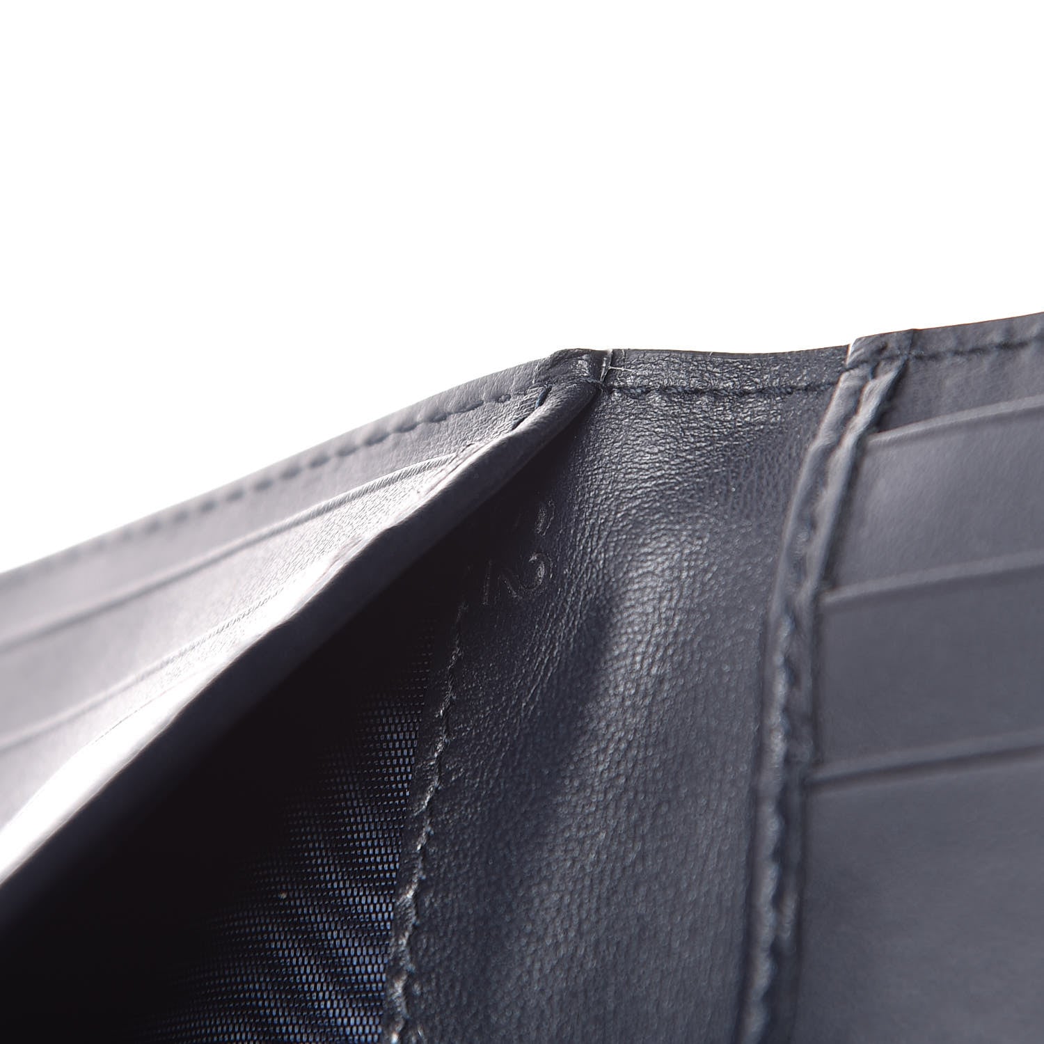 Prada Ostrich Card Holder Blue 7 of 9