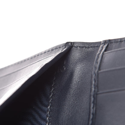Prada Ostrich Card Holder Blue 7 of 9
