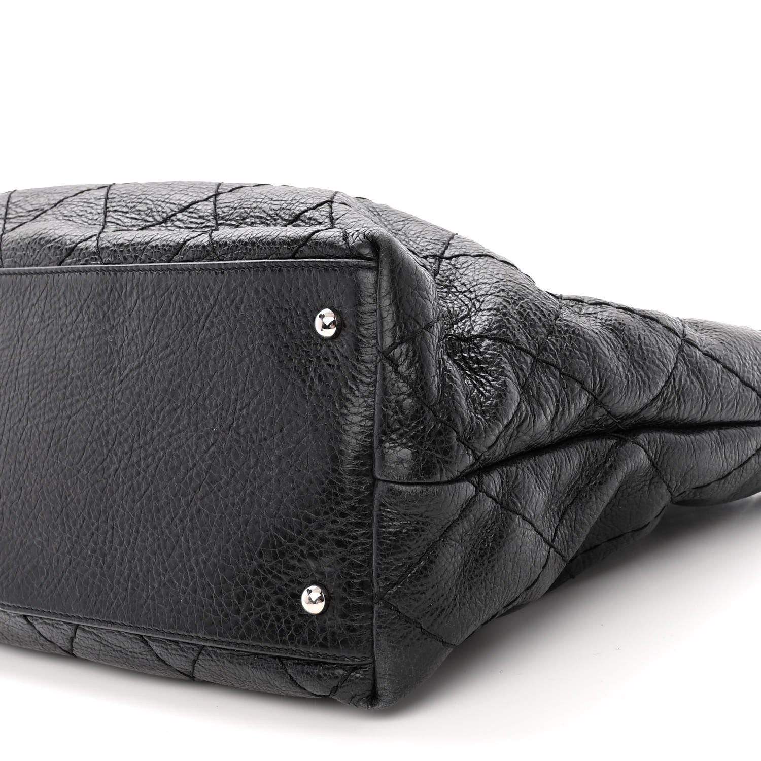 Chanel Glazed Calfskin Large On The Road Tote Black 11 of 12