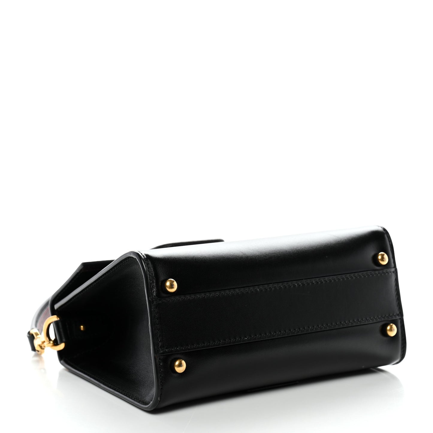 Calfskin Mini VSling Top Handle Bag Black