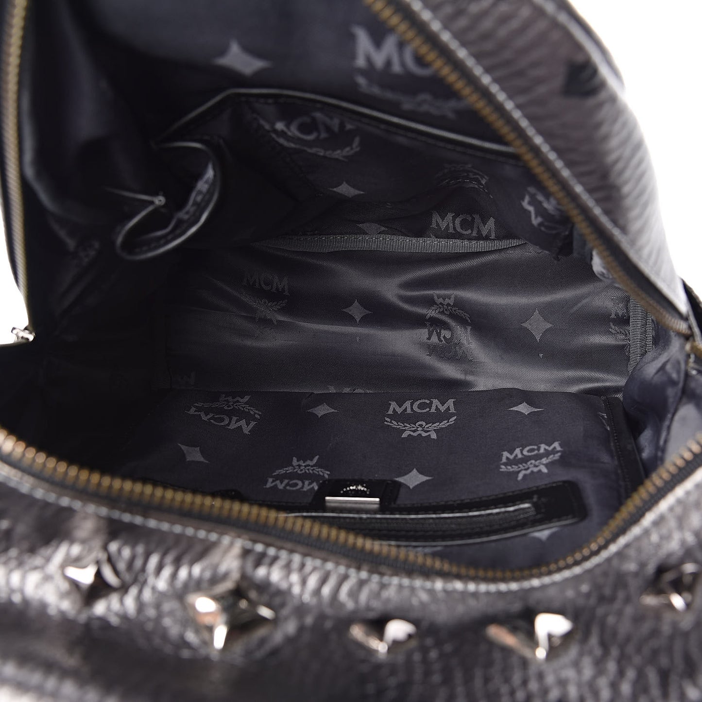 Metallic Visetos Small Stark M Backpack Silver Black