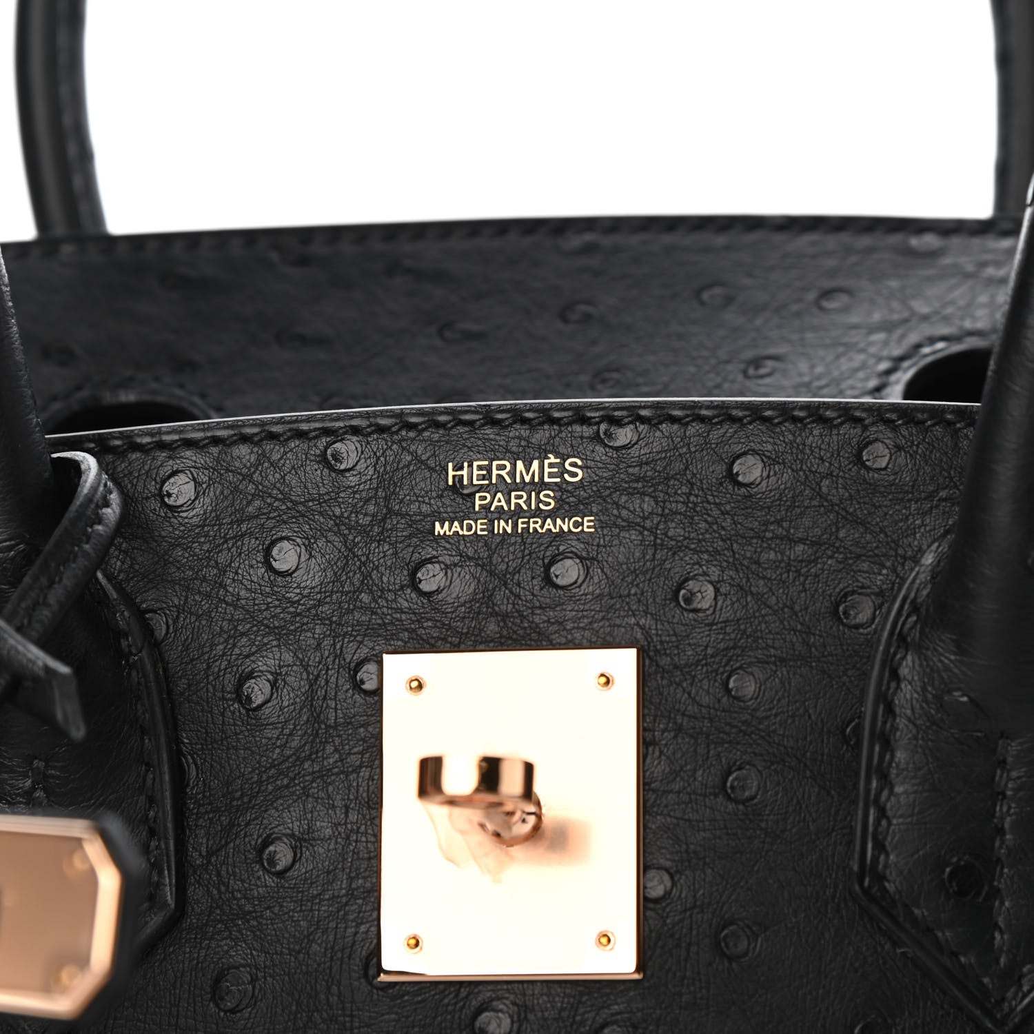 Hermes Ostrich Birkin 30 Black 6 of 10
