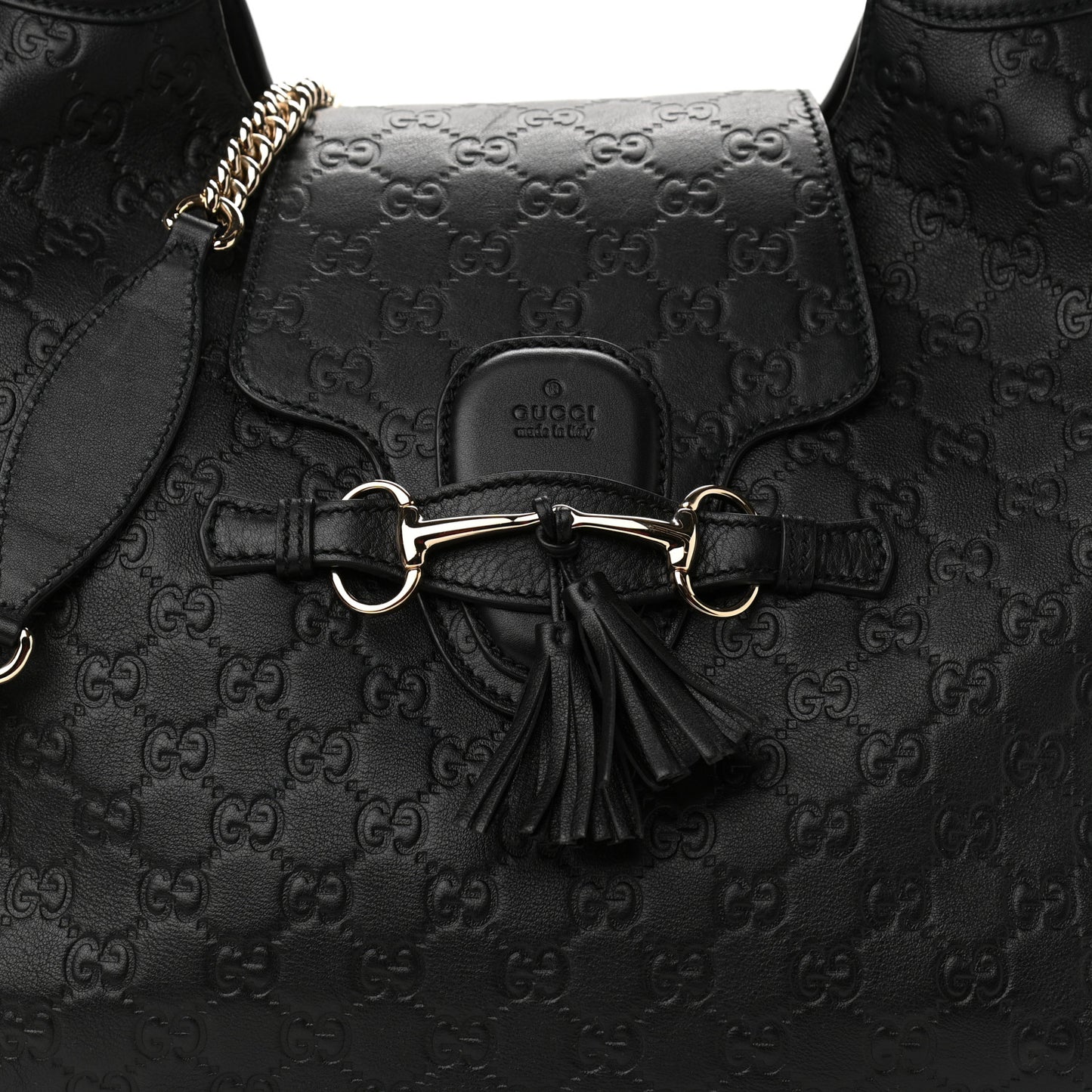 Guccissima Medium Emily Hobo Black