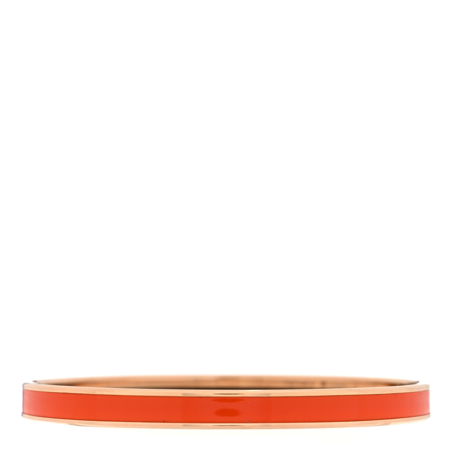 Hermes Enamel Extra Narrow Uni Bracelet 65 Orange Fruits 3 of 5