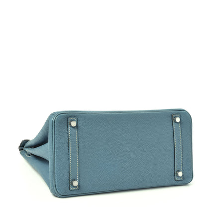 Hermes Togo Birkin 30 Blue Jean 4 of 20