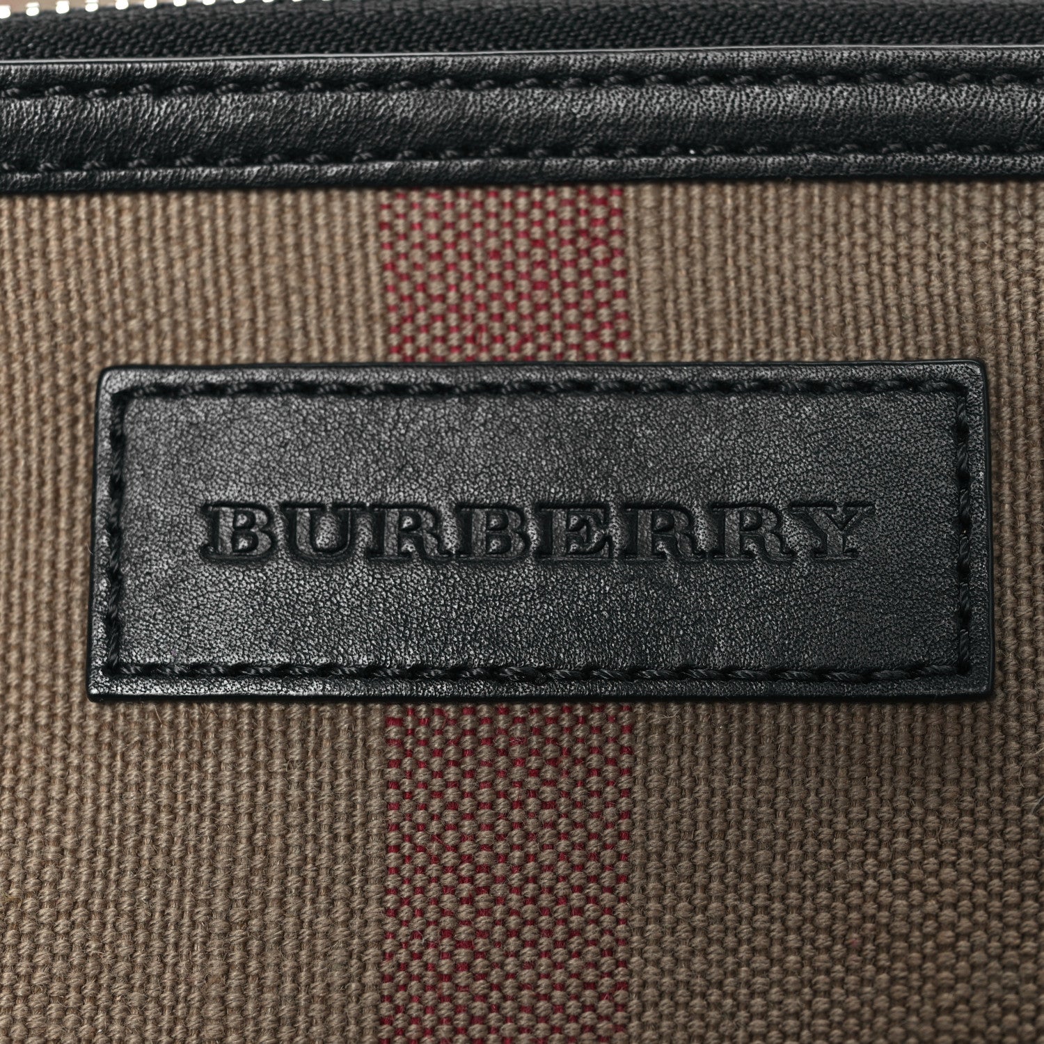 Burberry Canvas Mega Check Medium Ashby Bucket Bag Brown 1816744