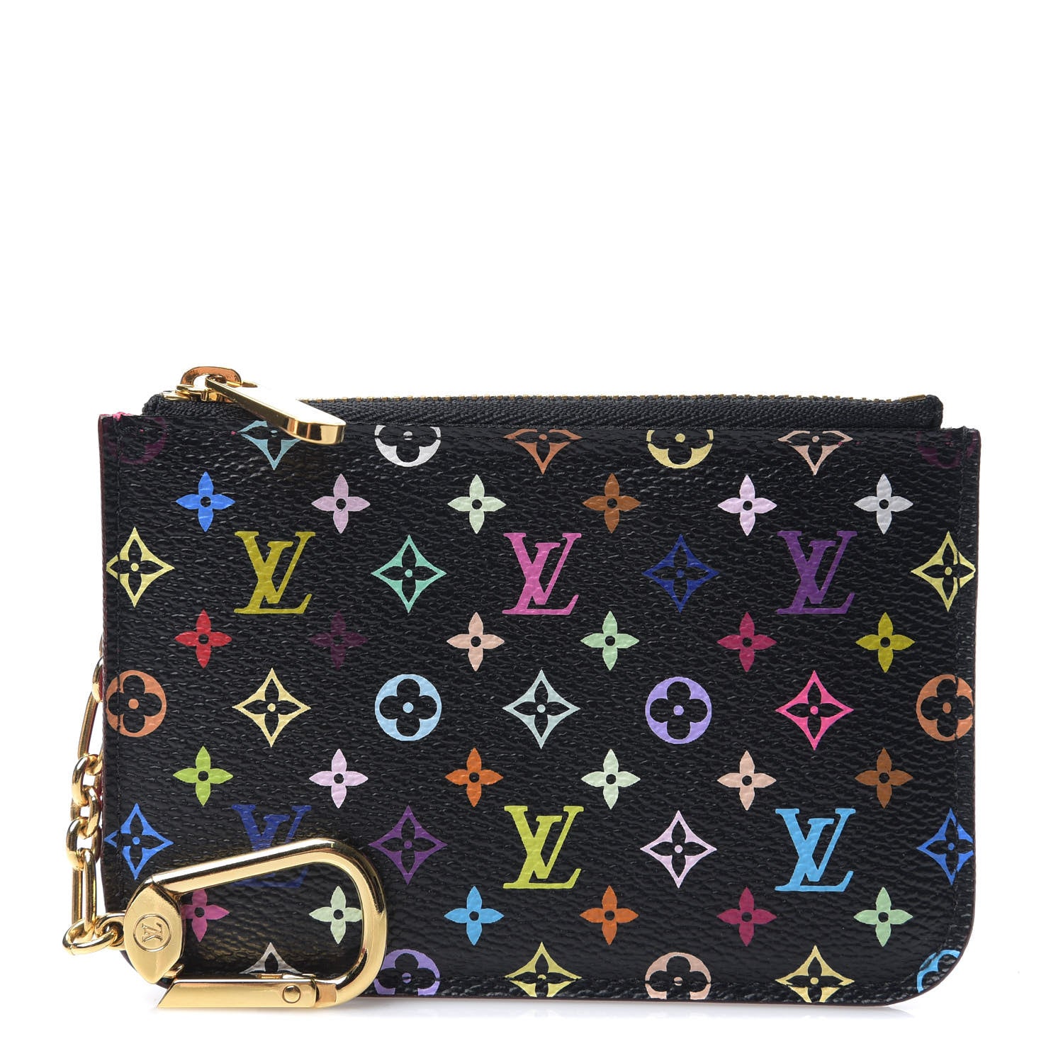 Louis Vuitton Monogram Multicolor Key Pouch Black Grenade 1 of 6