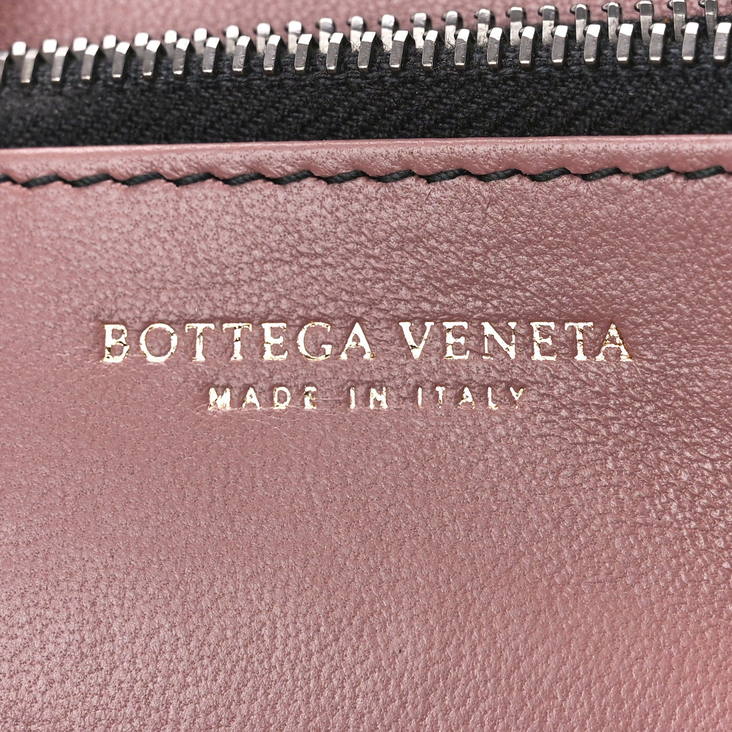 Nappa Intrecciato Zip Around Wallet Black