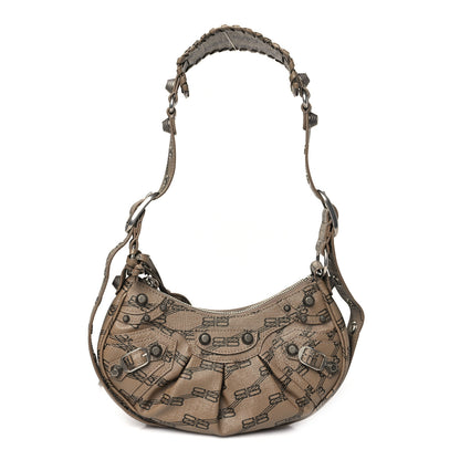 Balenciaga Coated Canvas BB Monogram Le Cagole Shoulder Bag XS Beige Brown 1 of 11