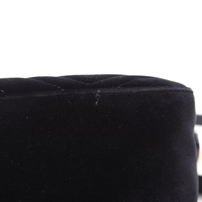 Gucci Velvet Matelasse Small GG Marmont Chain Shoulder Bag Black 12 of 12