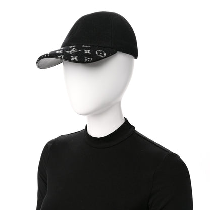 Louis Vuitton Wool Silk Monogram Endless Cap L Black 2 of 8