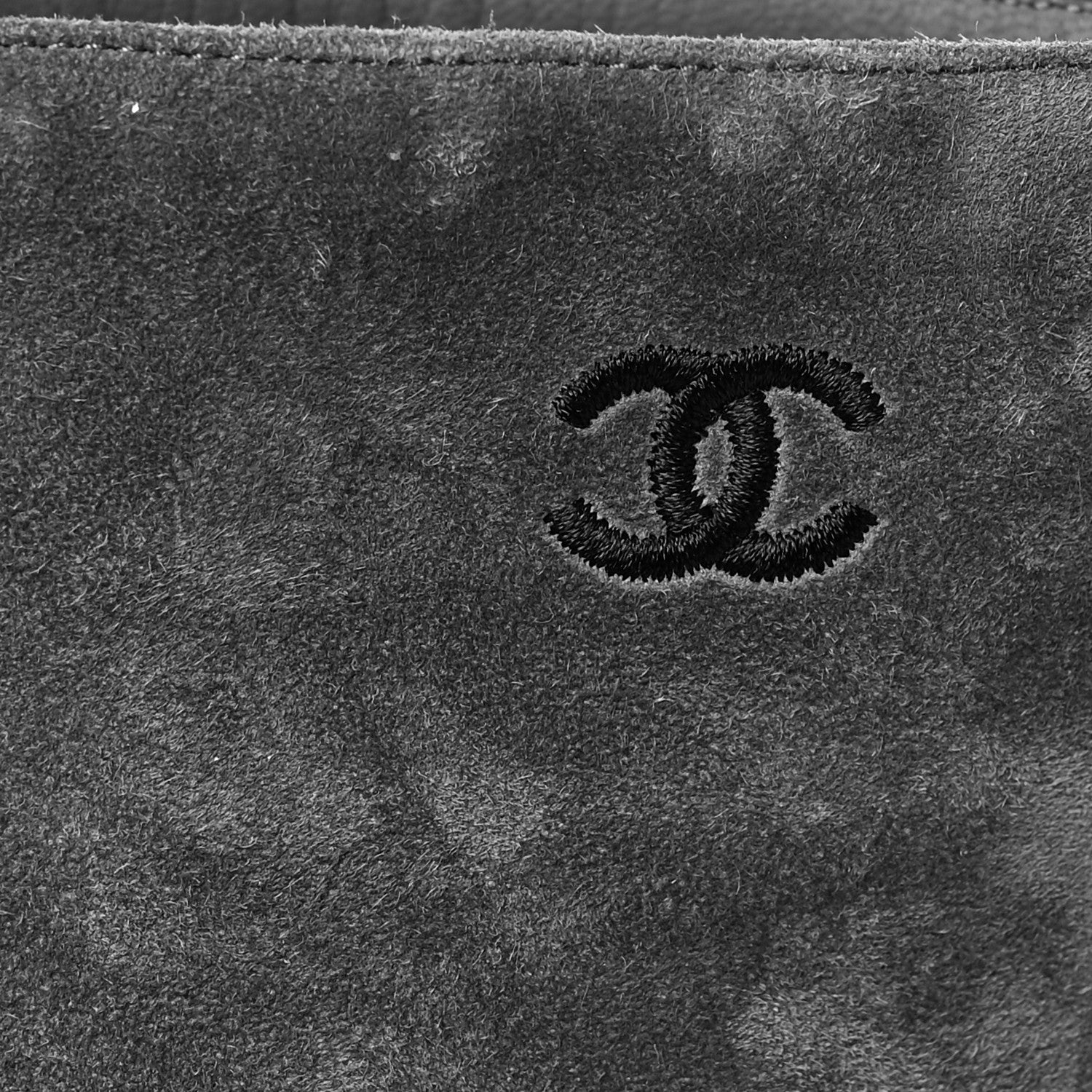 Chanel Suede Calfskin Satin Gabrielle Cap Toe Short Boots 39.5 Grey Black 9 of 12