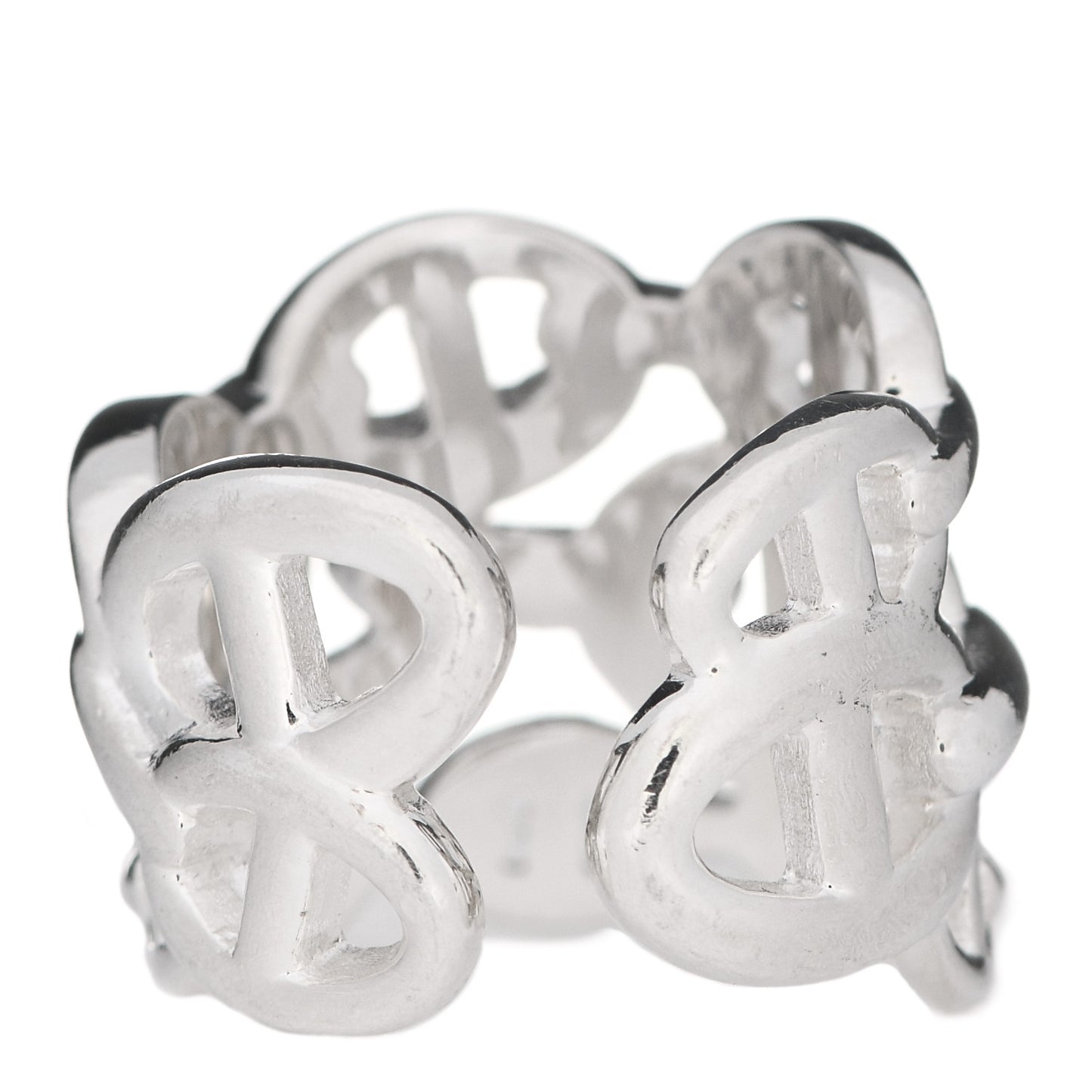 Sterling Silver GM Chaine d'Ancre Enchainee Band Ring 55 7.25