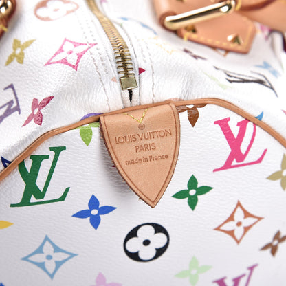 Louis Vuitton Monogram Multicolor Speedy 30 White 6 of 8