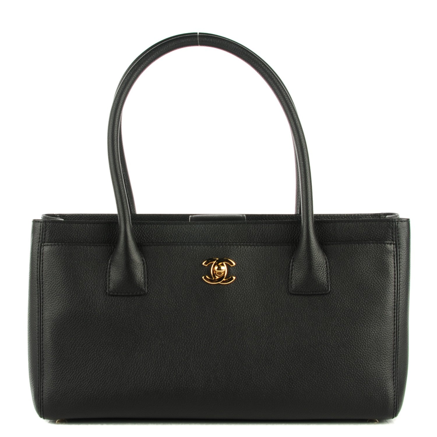 Chanel Calfskin Small Cerf Shopper Tote Black 1 of 8