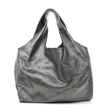 Alexander Wang Metallic Pleated Calfskin Hilary Tote Silver 1 of 11