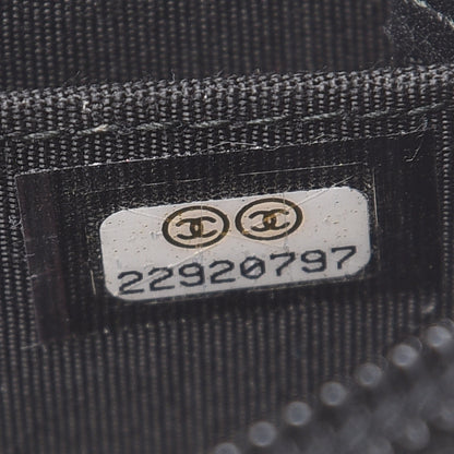 Chanel Calfskin Quilted Boy Zip Around Coin Purse Wallet Black 7 of 8