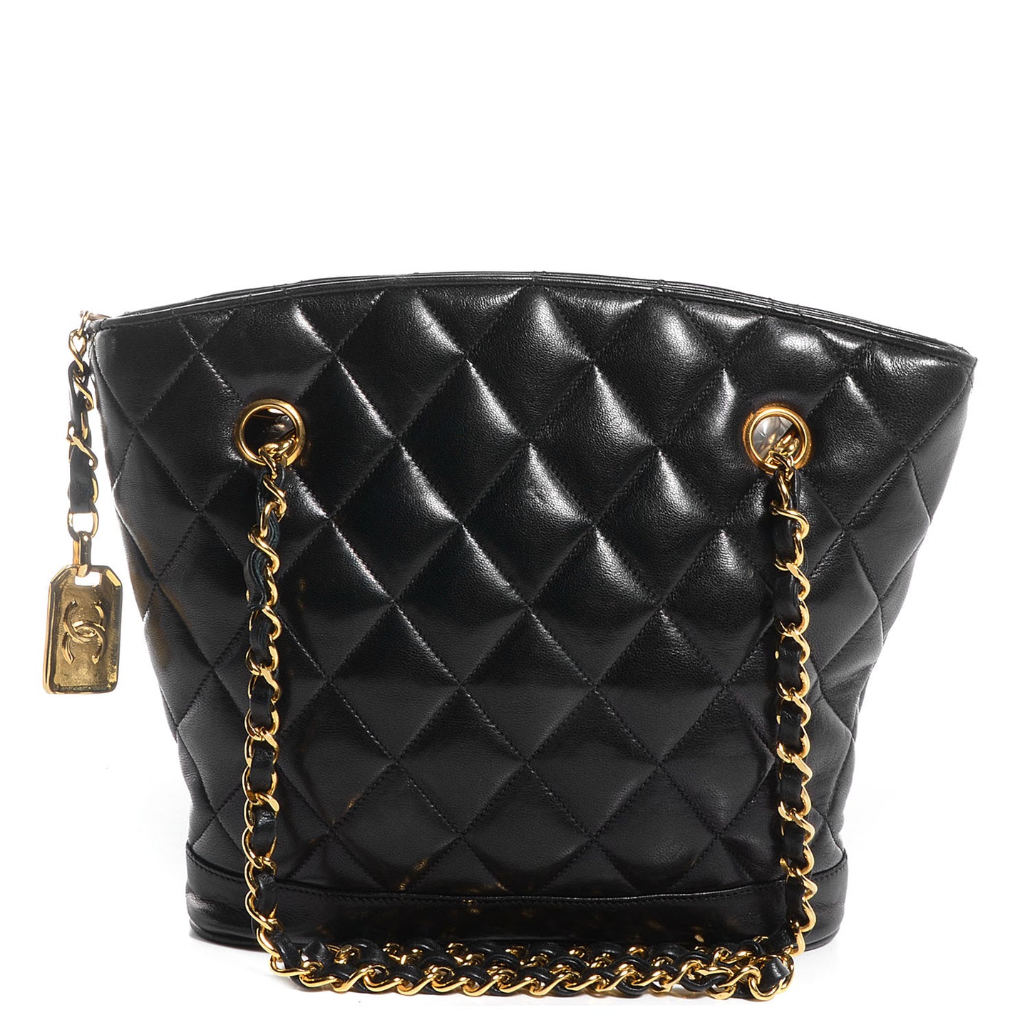 Lambskin Quilted Small Shoulder Bag Black