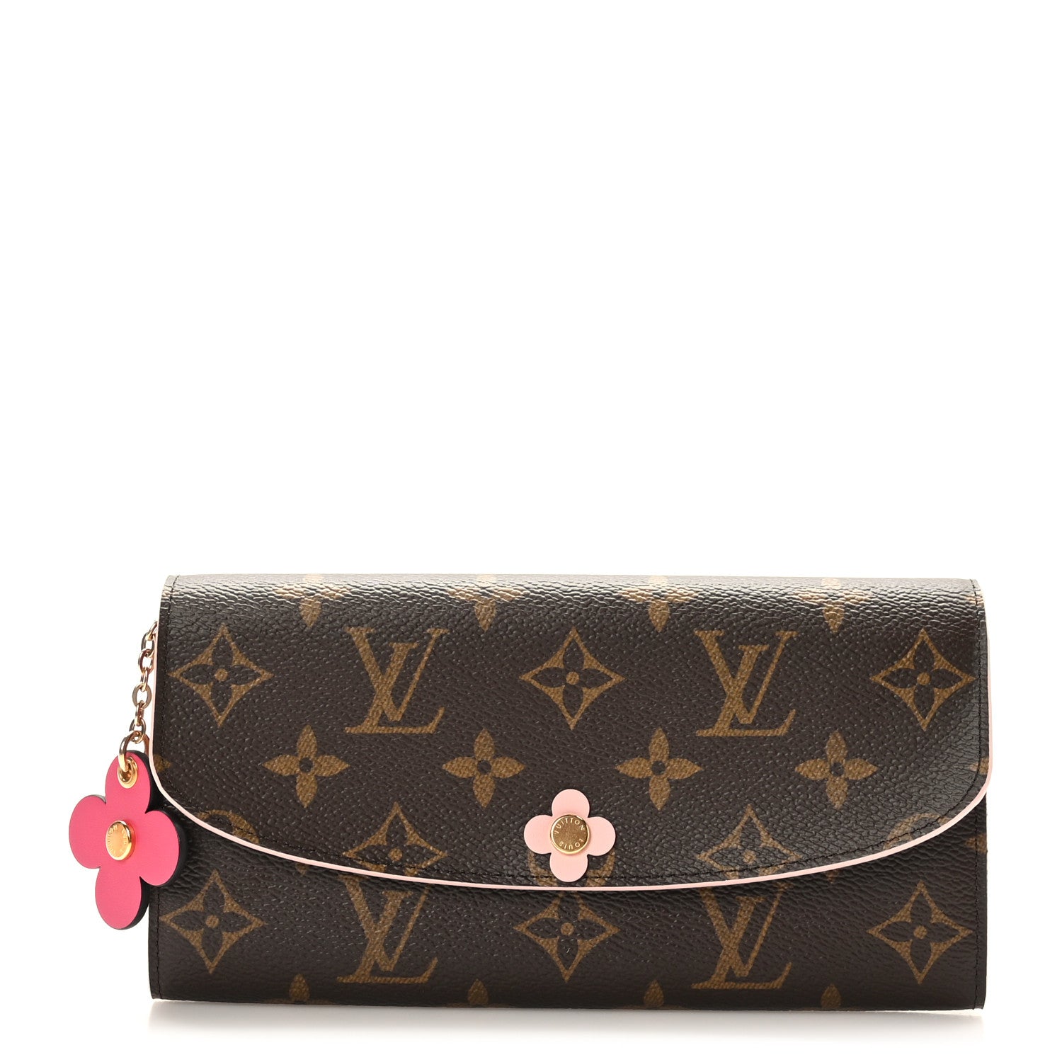 Louis Vuitton Monogram Bloom Flower Emilie Wallet Fuchsia 1 of 7