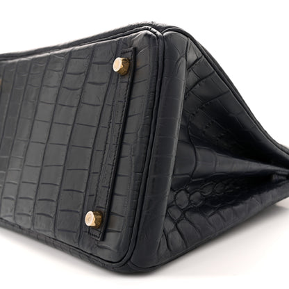 Hermes Matte Niloticus Crocodile Birkin 30 Bleu Indigo 10 of 11