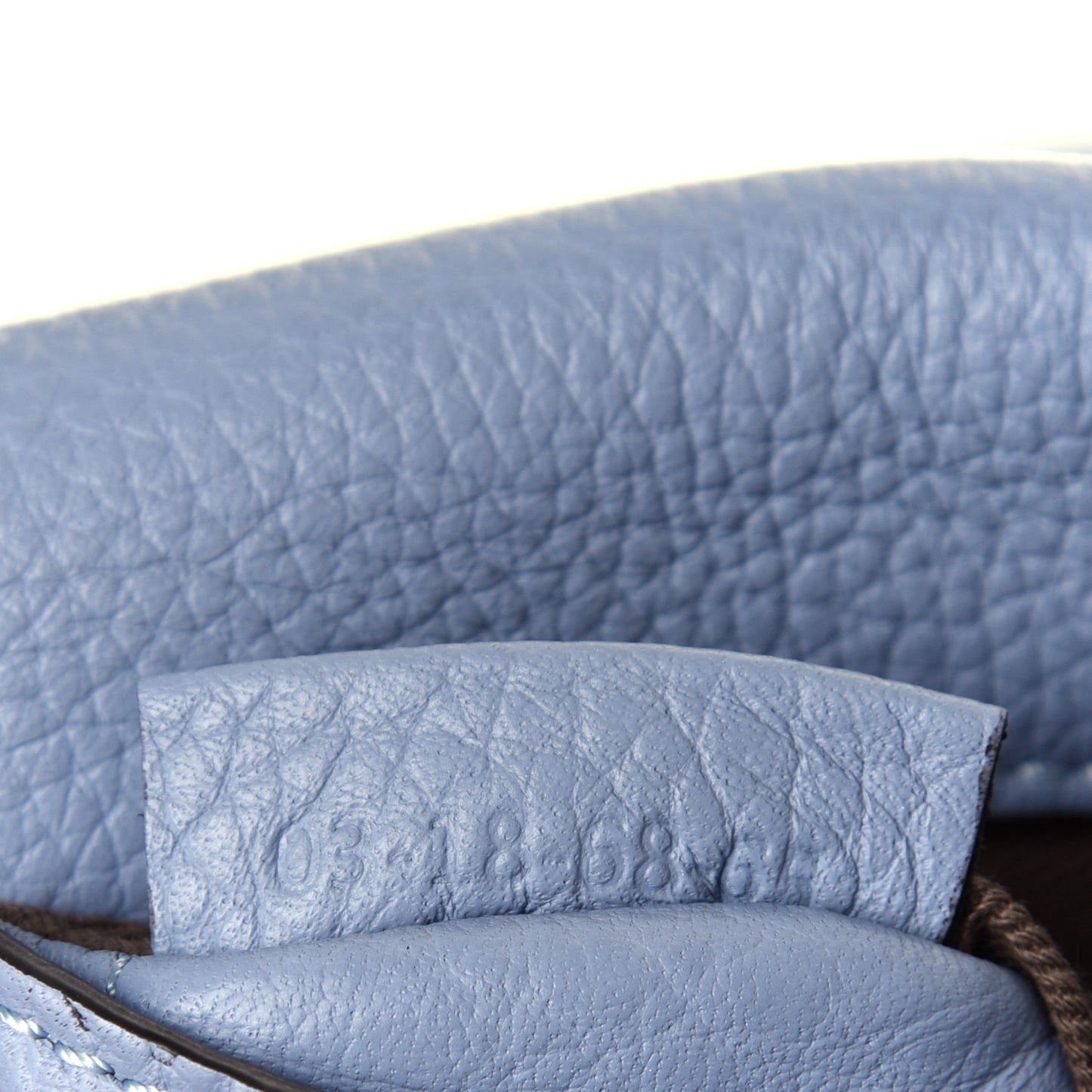 Calfskin Mini Marcie Round Crossbody Bag Washed Blue
